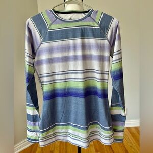 Burton women's size small striped long sleeve layer climate control comfort